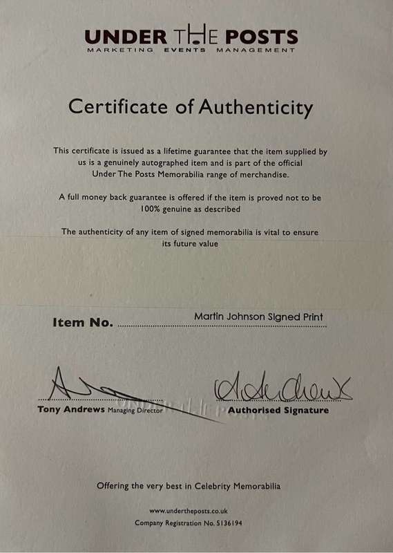 Rugby Aurographed Martin Johnson