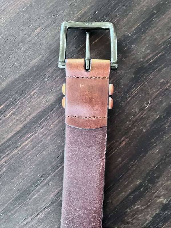 Trenery mens brown leather belt (leather part is 107cm)