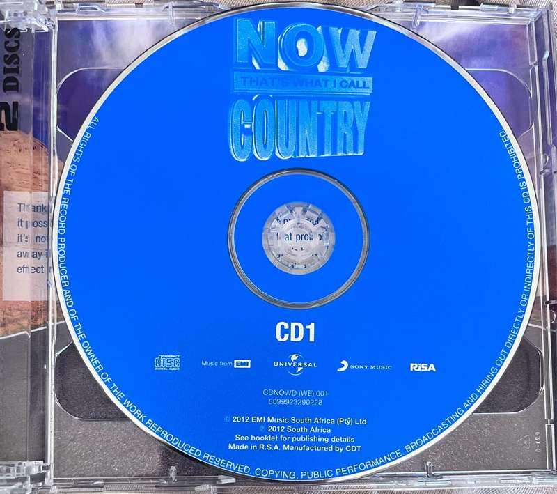 Now thats what I call Country (double CD) code: CDNOWD (WE) 001