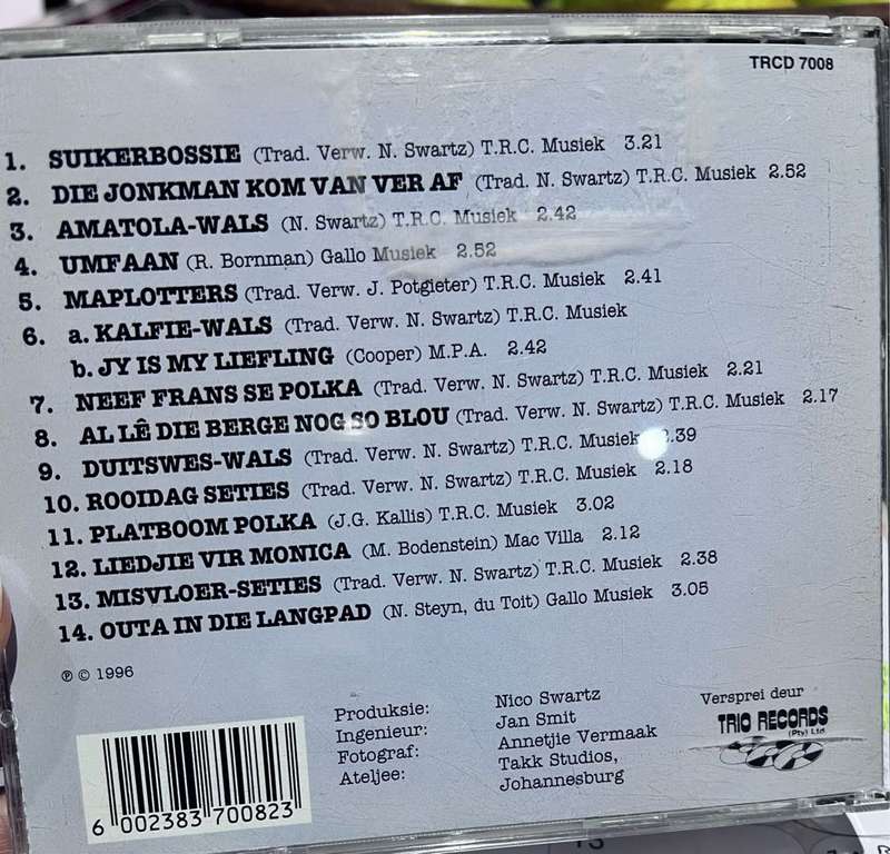 Outydse Boeredans CD - Die Swartz Broers (TRCD7008)