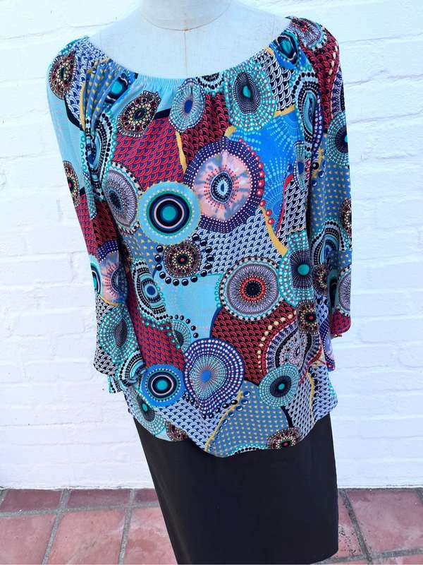 Top with mandala pattern (S-M)