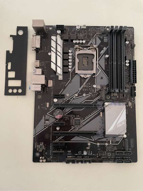 Asus Prime Z370-P Motherboard**3D Printed IO Shield/Backplate**