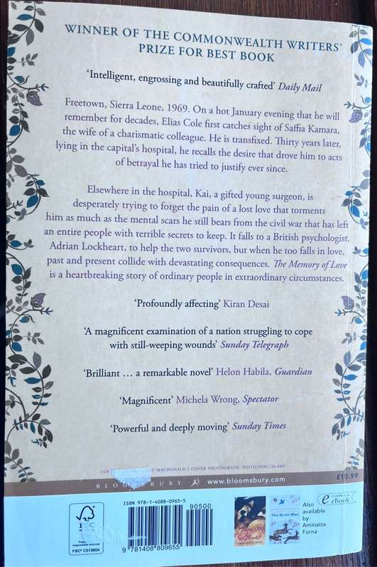 The Memory of Love - Aminatta Forna (2011) 9781408809655