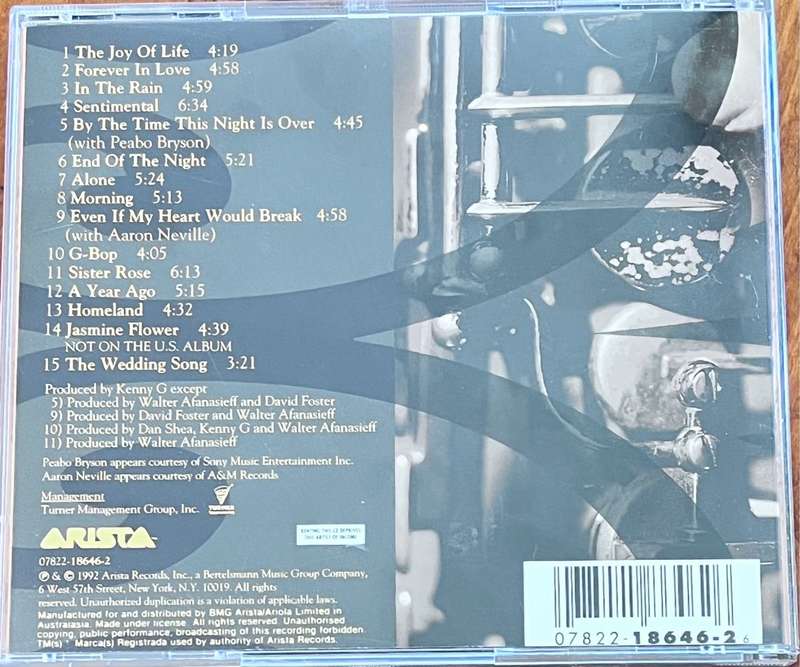Kenny G - Breathless (1992, Australasia)