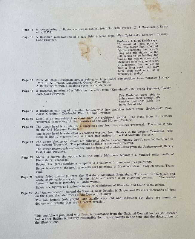 RARE!! WALTER BATTISS `BUSHMAN ART, Portfolio Number One, Art in South Africa` Red Fawn Press
