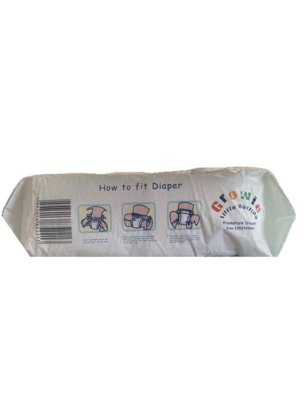 Growie Soft Premature Diaper Nappies 50 pcs