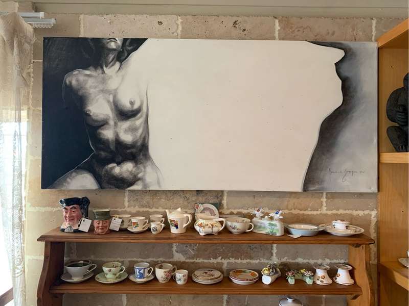 Full front nude painting by SA artist Hennie Kruger