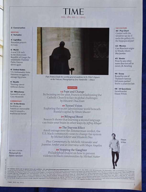 Time magazine July 29, 2013