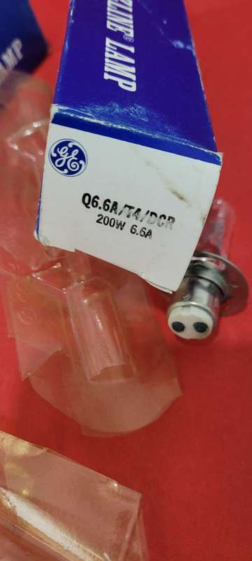 200w GENERAL ELECTRIC (USA) Quatzline 6.6A Studio/Stage Lamp Bulbs (Bid Per Piece)