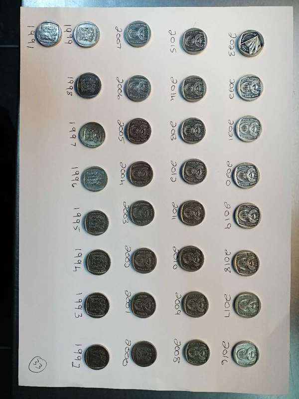 R1 coin collection 2023 to 1991