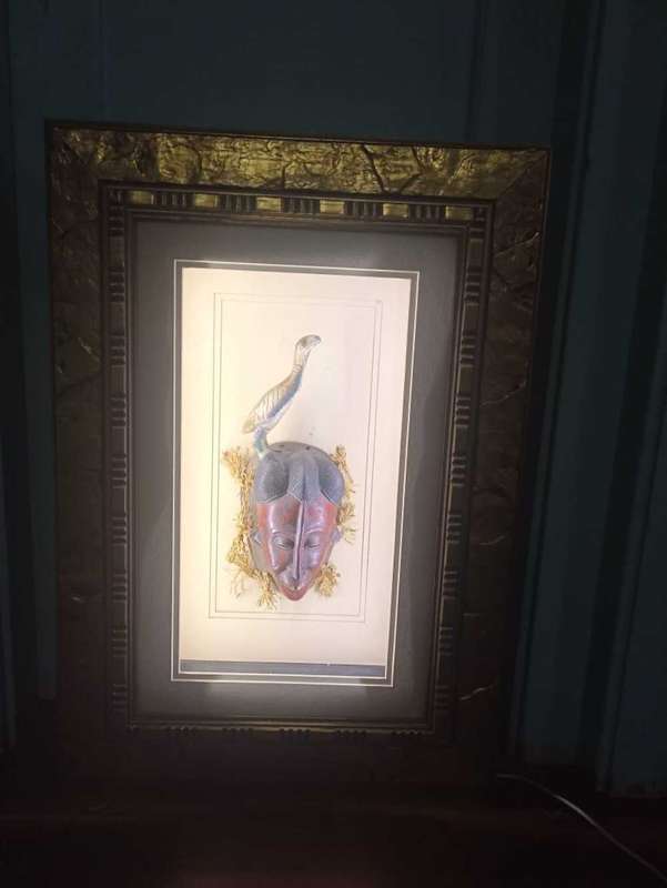 Foreign art sculpture framed