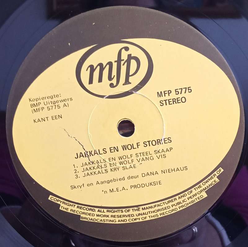 OOM DANA NIEHAUS vertel JAKKALS EN WOLFSTORIES LP VINYL RECORD