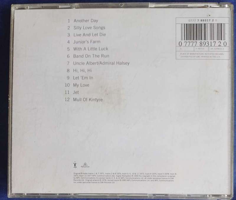 Wings greatest cd
