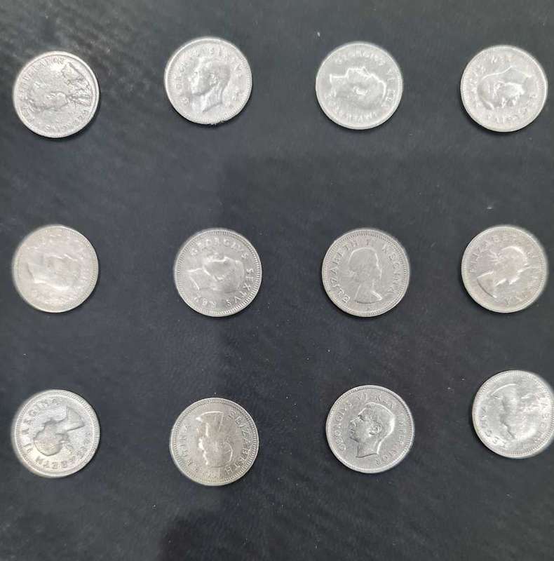 3D UNION OF SOUTH AFRICA COINS X12