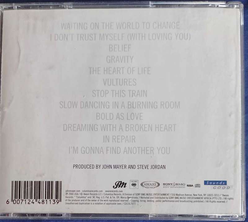Continuum music by John Mayer cd
