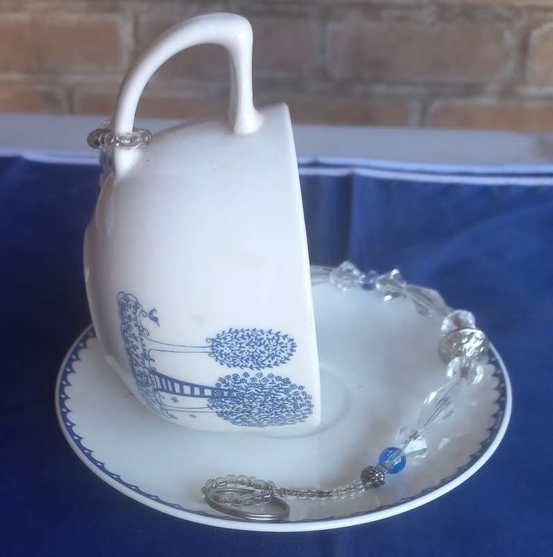 Cup and saucer ornament