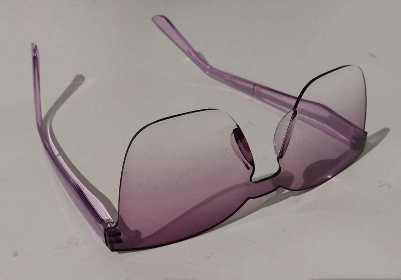 Purple tinted sunglasses