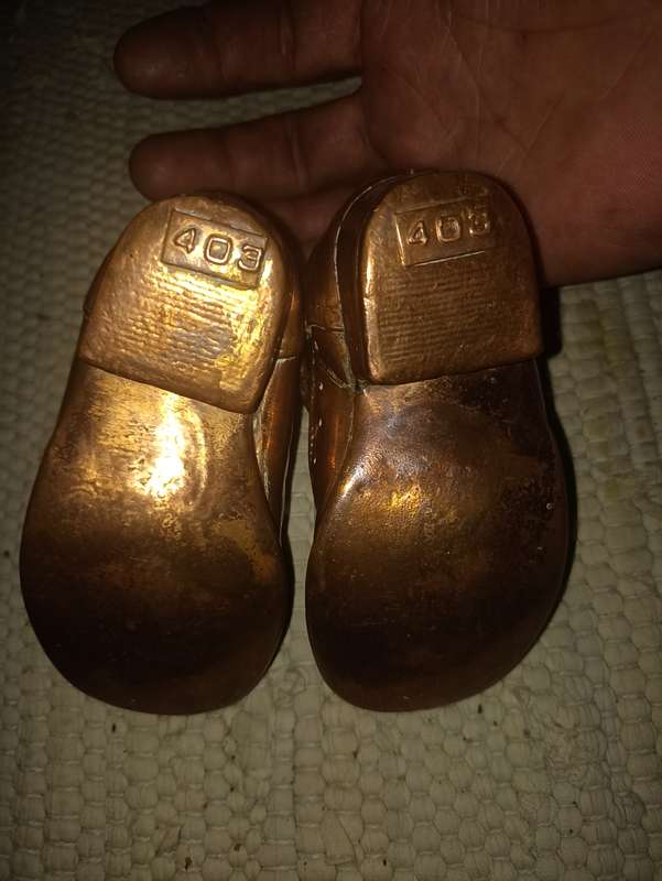 Vintage kids bronz shoes