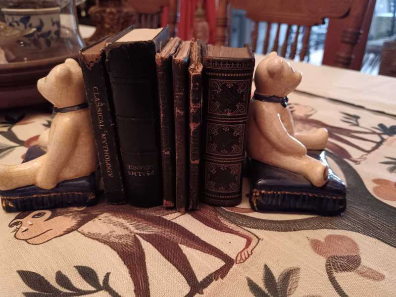 Porcelain Teddy Bear Book- Ends