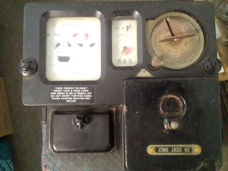 VINTAGE FERRANTI COIN OPERATED ELECTRIC METER.