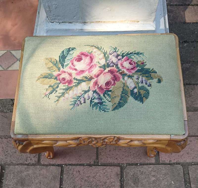 Tapestry Rose Stool