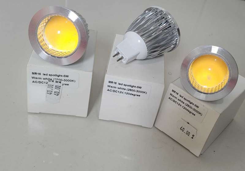High Quality AC/DC 12v  MR16 Spot Light Bulbs, 5w (Bid Per Piece)