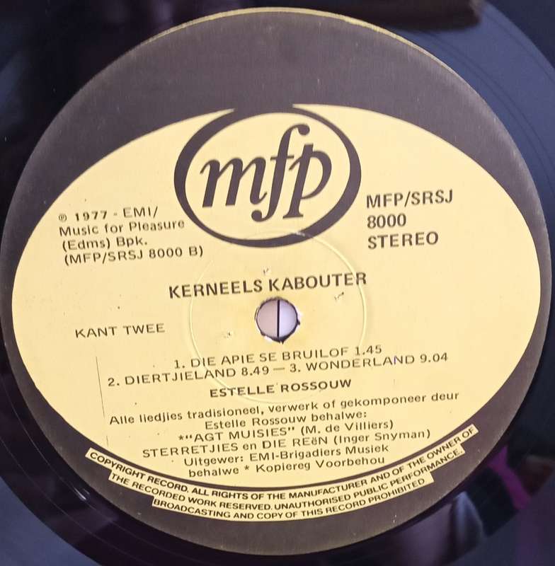 KERNEELS KABOUTER - ESTELLE ROSSOUW LP VINYL RECORD AFRIKAANS
