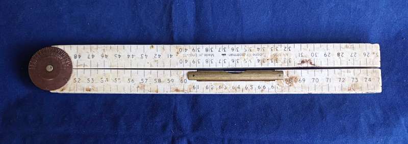 Vintage ruler with level