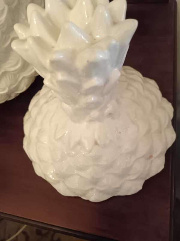 Stunning White Porcelain Pineapple Taureen with Ladle