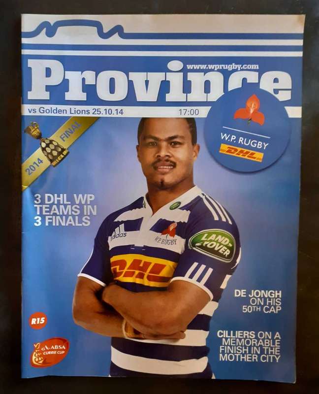 Western Provice vs Lions 2014 Currie Cup Final Match Programme