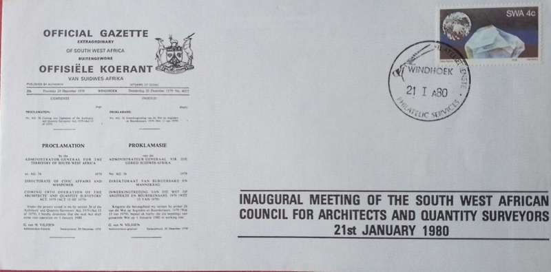 Swa inugural meeting of swa council for architects & surveyors 1980