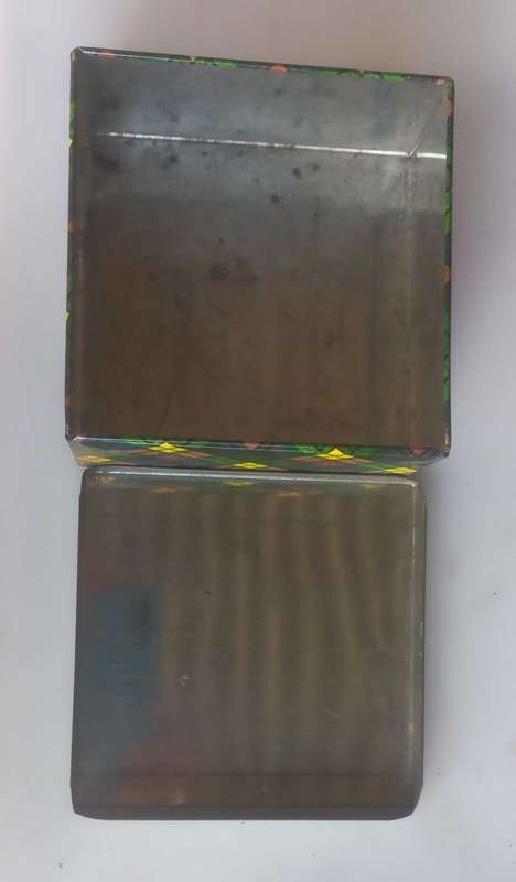 Vintage Petticoat tails tin