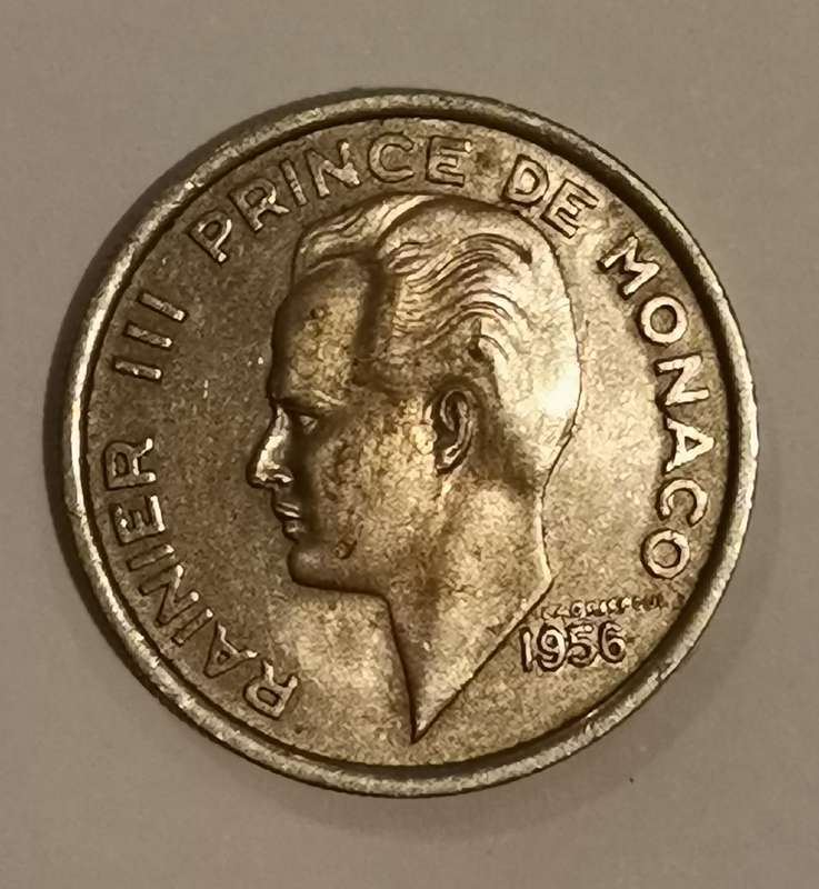 2 x 1956 Monaco 100 Francs