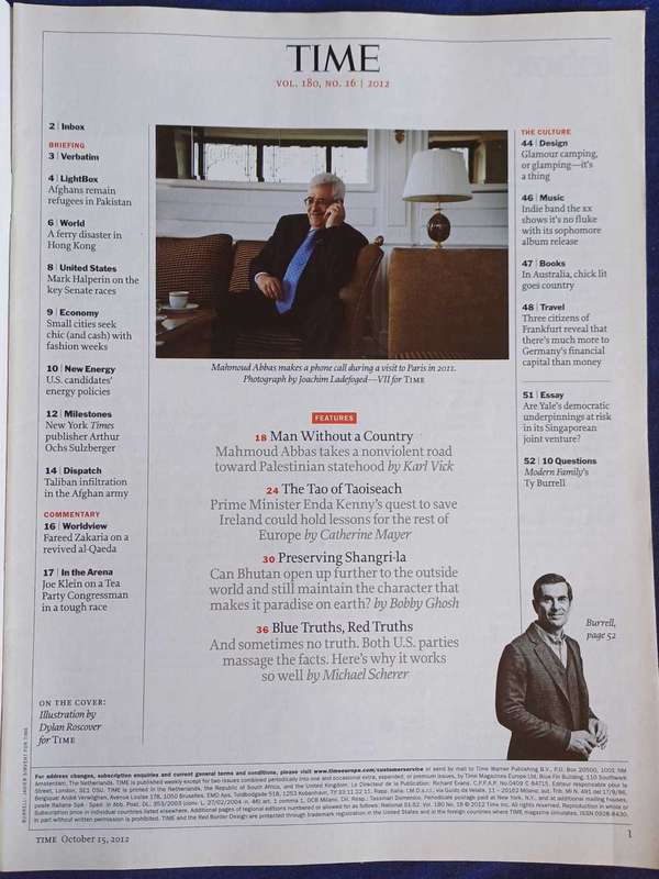 Time magazine October 15, 2012