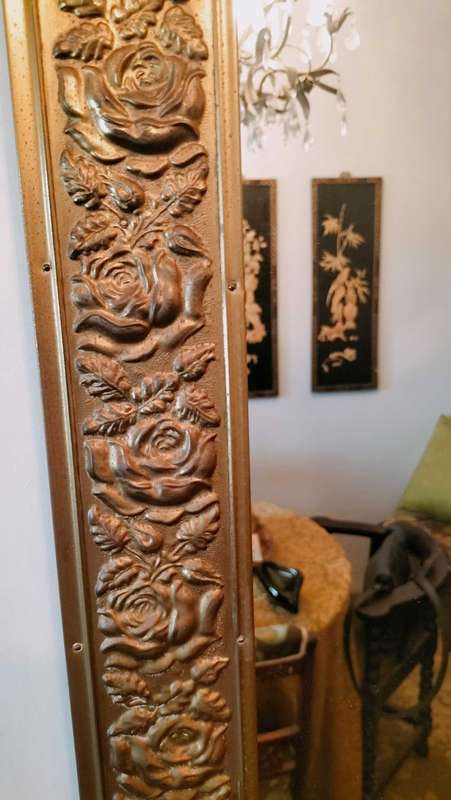 Brass Repousse Mirror