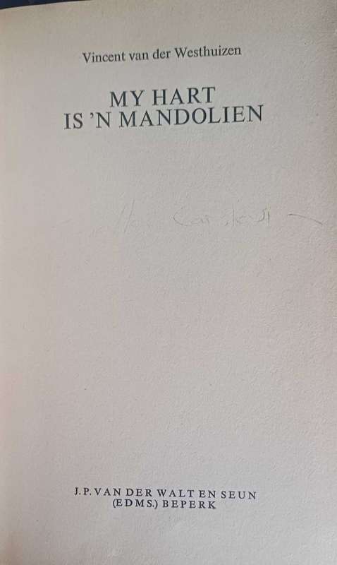 My hart is `n mandolien deur Vincent van der Westhuizen