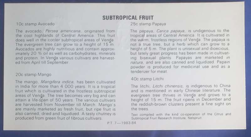 First day envelope - Subtropical fruit