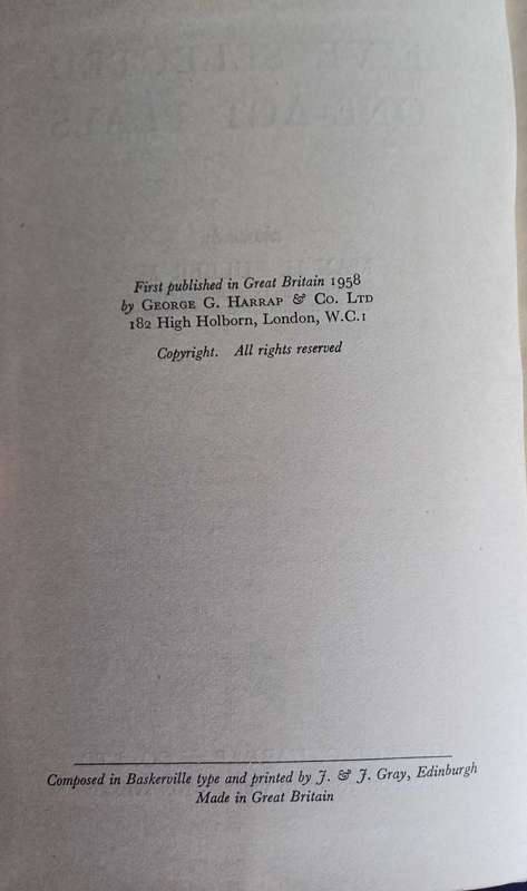 Five selected one-act plays edited by Max H Fuller