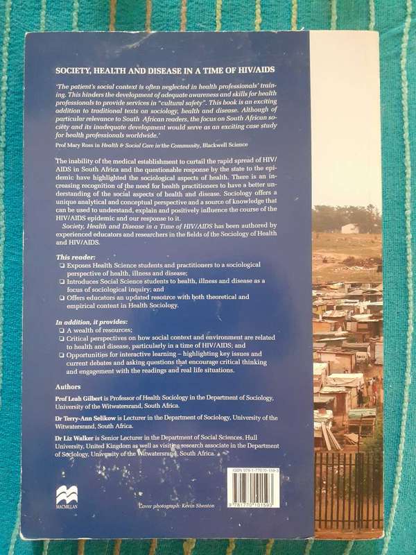 Society, Health and Disease in a time of HIV/AIDS ~ Gilbert / Selikow / Walker
