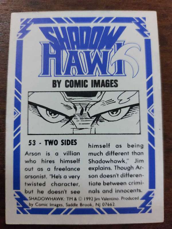 ShadowHawk #53 Two Sides