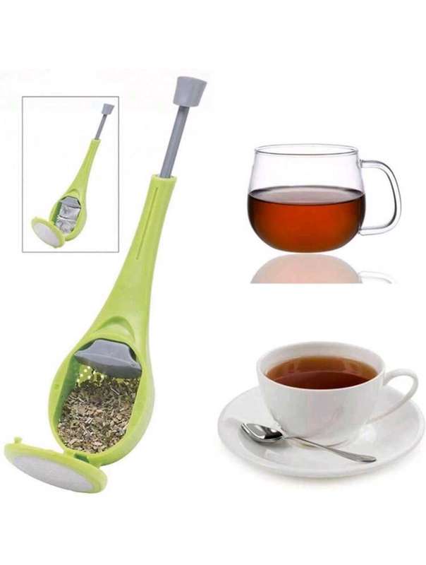 Loose Leaf Tea Infuser with Squeeze Pump also Usable with Tea Bags