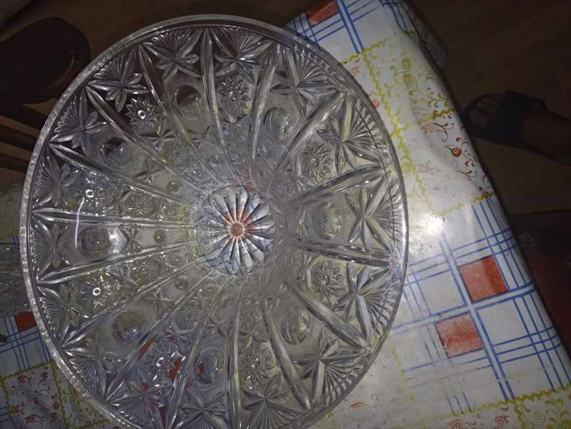 Vintage heavy vintage crystal bowl