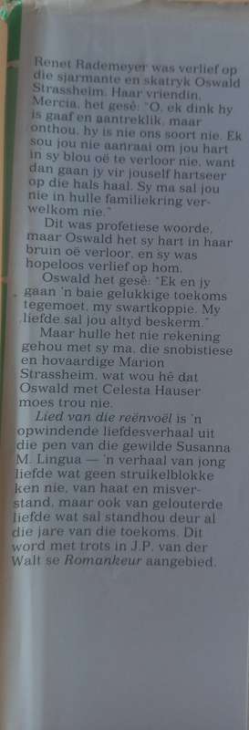 Lied van die reenvoel deur Susanna M Lingua