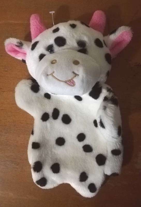 Blommetjie the Cow. A Plush Hand Puppet. 30cm.