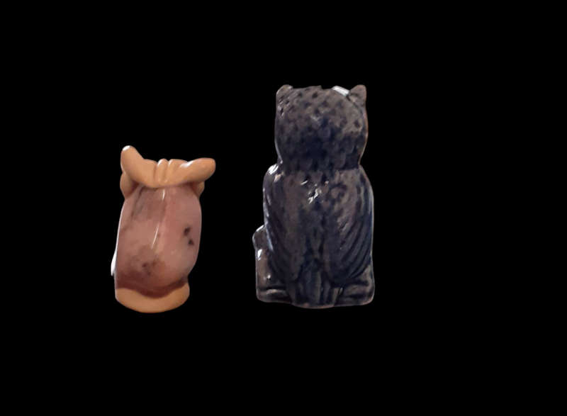 Pair of Owl Ceramic Small Figurine
