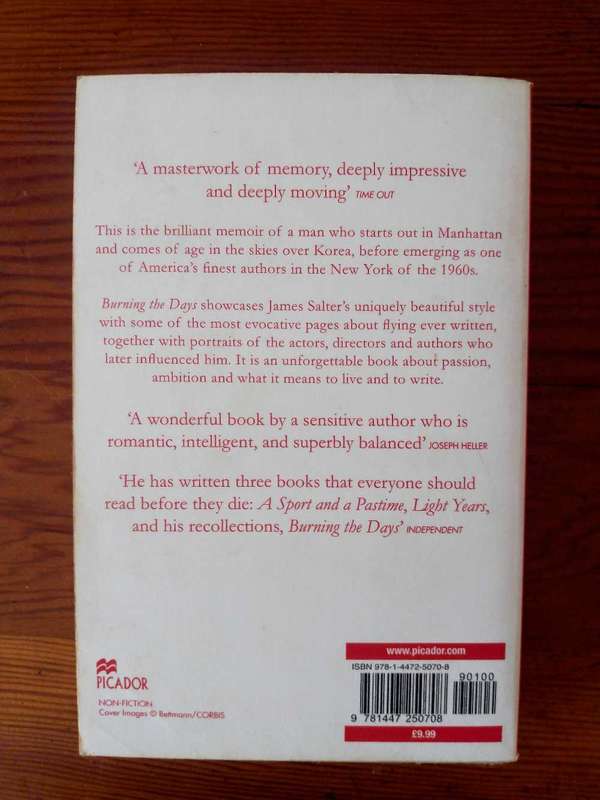 Burning the Days by James Salter