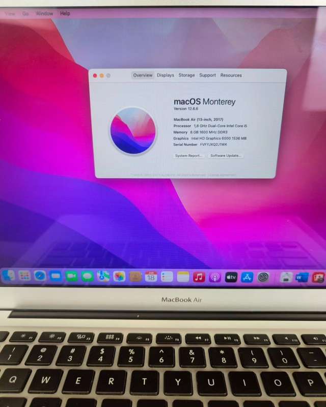 Special Offer  MacBook Air (13-inch, Early 2017) Core I5 8GB RAM, 256GB SSD Storage