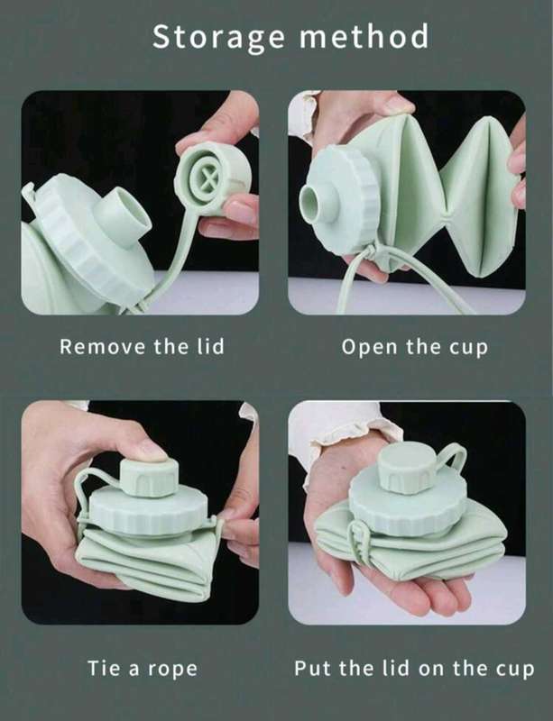 Silicone Foldable Water Bottle - 600ML