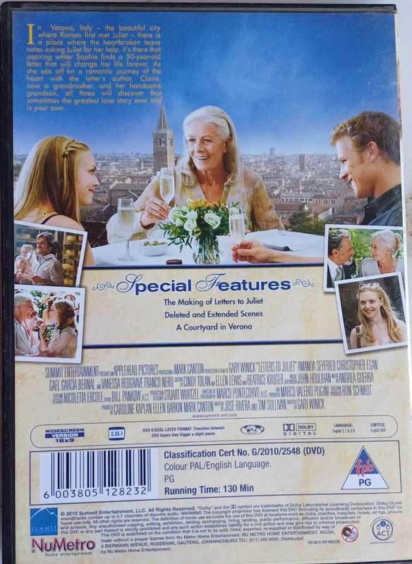 Letters to Juliet dvd
