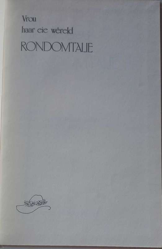 Vrou haar eie wereld - Rondomtalie